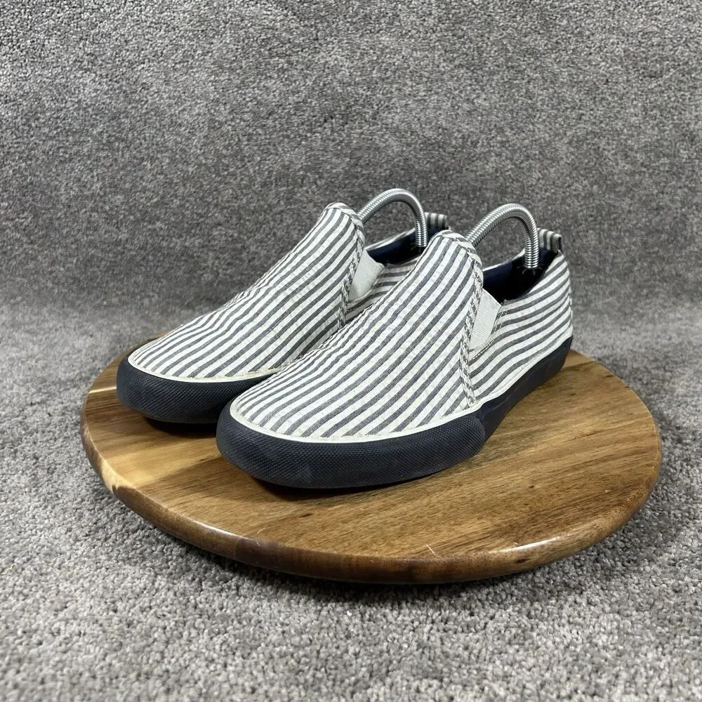 Keds x Brooks Brothers Men’s Size 8.5 Navy Searsucker Striped Slip-On Shoes Used
